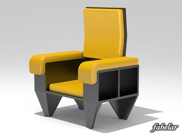 armchair 3D Model .c4d .max .obj .3ds .fbx .stl .blend 