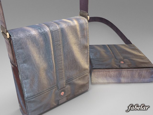 shoulder bag 3D Модель .c4d .max .obj .3ds .fbx .stl .blend 