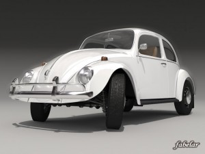 volkswagen beetle 1300 1963 Modelo 3D