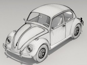 volkswagen beetle 1300 1963 3D-Modell