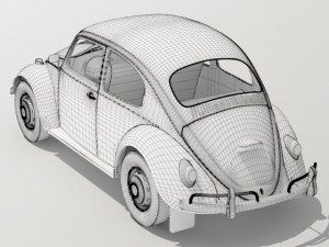 volkswagen beetle 1300 1963 3D-Modell