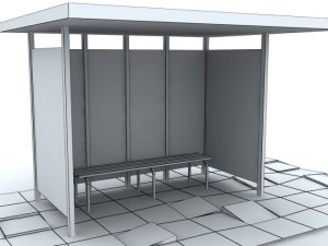 bus shelter 3D Модель