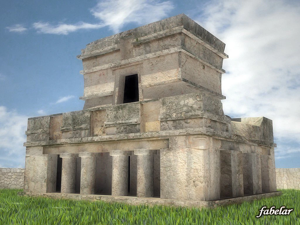 Ruiny Maj&oacute;w Tulum Model 3D .c4d .max .obj .3ds .fbx .stl .blend 
