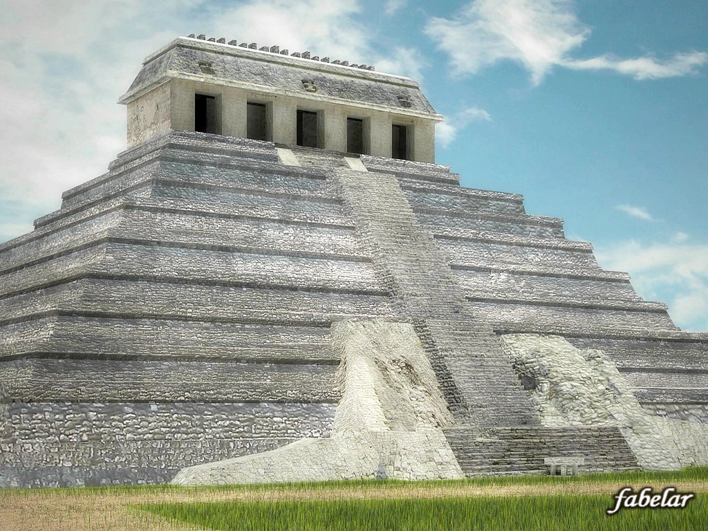 temple of inscriptions 3D Model .c4d .max .obj .3ds .fbx .stl .blend