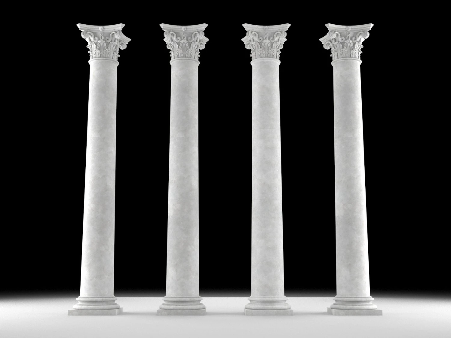 corinthian column 1 3D Model .c4d .max .obj .3ds .fbx .stl .blend 