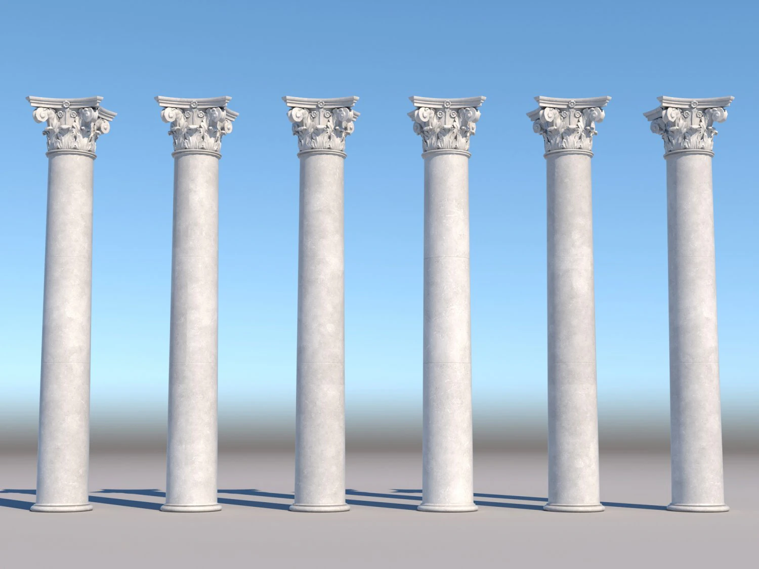 corinthian column 2 3D Model .c4d .max .obj .3ds .fbx .stl .blend 