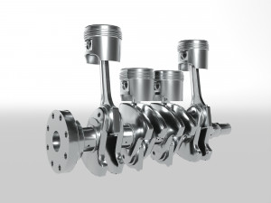 4 cylinder inline engine pistons camshaft 3D-Modell