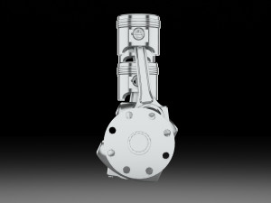 4 cylinder inline engine pistons camshaft 3D 모델
