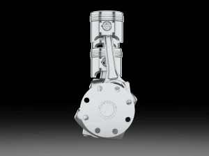 4 cylinder inline engine pistons camshaft 3D Model