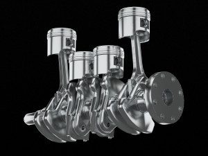 4 cylinder inline engine pistons camshaft 3D 모델