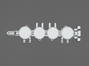 4 cylinder inline engine pistons camshaft 3D 모델