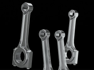 4 cylinder inline engine pistons camshaft 3D 모델