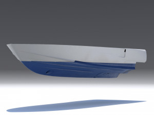 yacht hull clean and ruined 3D Model