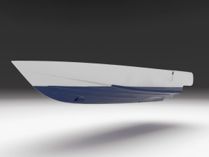 yacht hull clean and ruined 3D Model