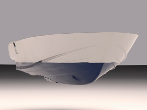 yacht hull clean and ruined 3D Model