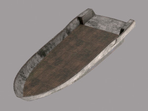 yacht hull clean and ruined 3D Model