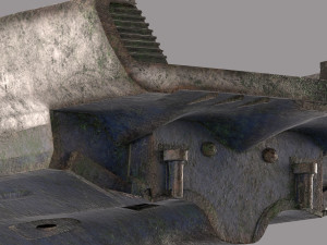 yacht hull clean and ruined 3D Model