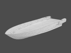 yacht hull clean and ruined 3D Model