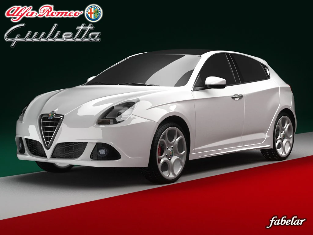 alfa romeo giulietta 3D Model .c4d .max .obj .3ds .fbx .stl .blend 