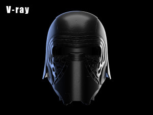 kylo ren mask Modello 3D