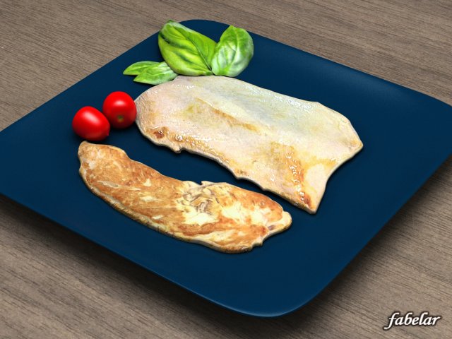 grilled turkey 3Dモデル .c4d .max .obj .3ds .fbx .stl .blend 