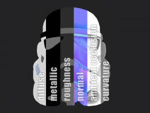 fırtına asker kaskı 3D Model