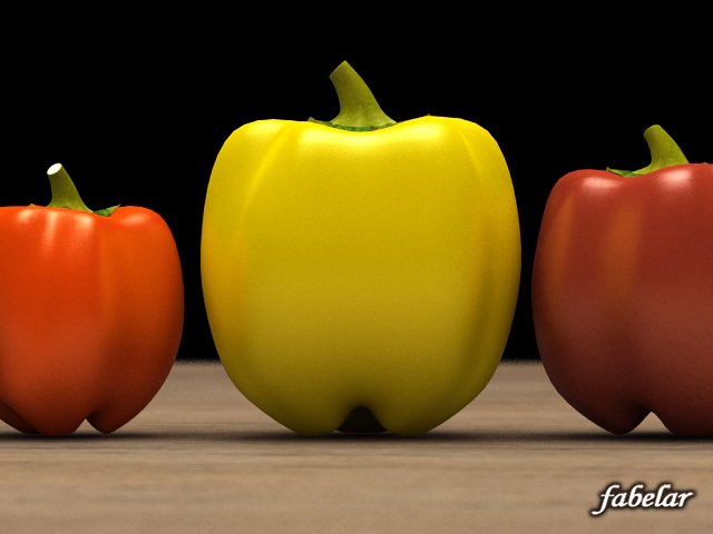 peppers 3D 模型 .c4d .max .obj .3ds .fbx .stl .blend 
