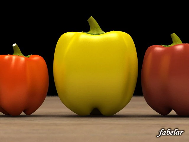 peppers 3D Model .c4d .max .obj .3ds .fbx .stl .blend 