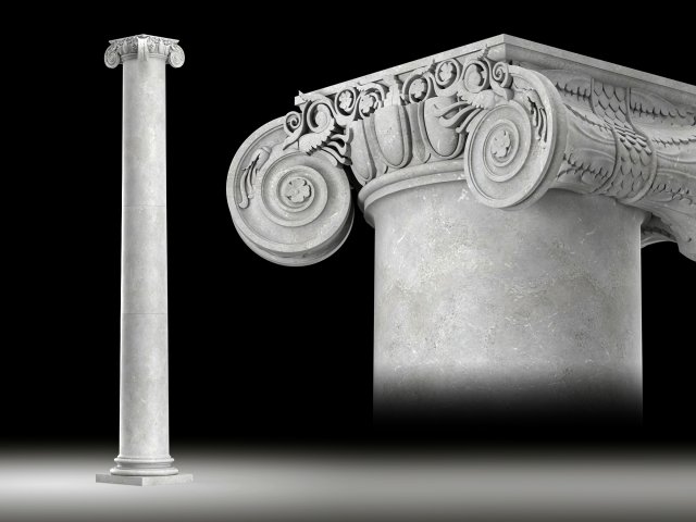 angular ionic column Modèle 3D .c4d .max .obj .3ds .fbx .stl .blend 