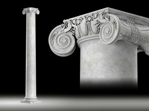 angular ionic column 3D Model