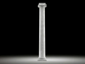 각진 이온 기둥 3D 모델