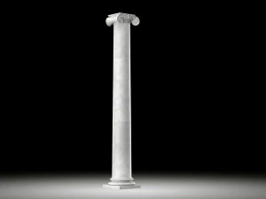 각진 이온 기둥 3D 모델