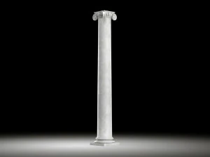 각진 이온 기둥 3D 모델