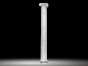 각진 이온 기둥 3D 모델