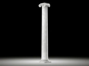 각진 이온 기둥 3D 모델