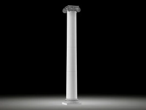 각진 이온 기둥 3D 모델