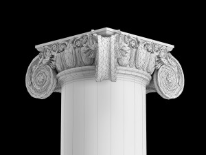 angular ionic column Modèle 3D