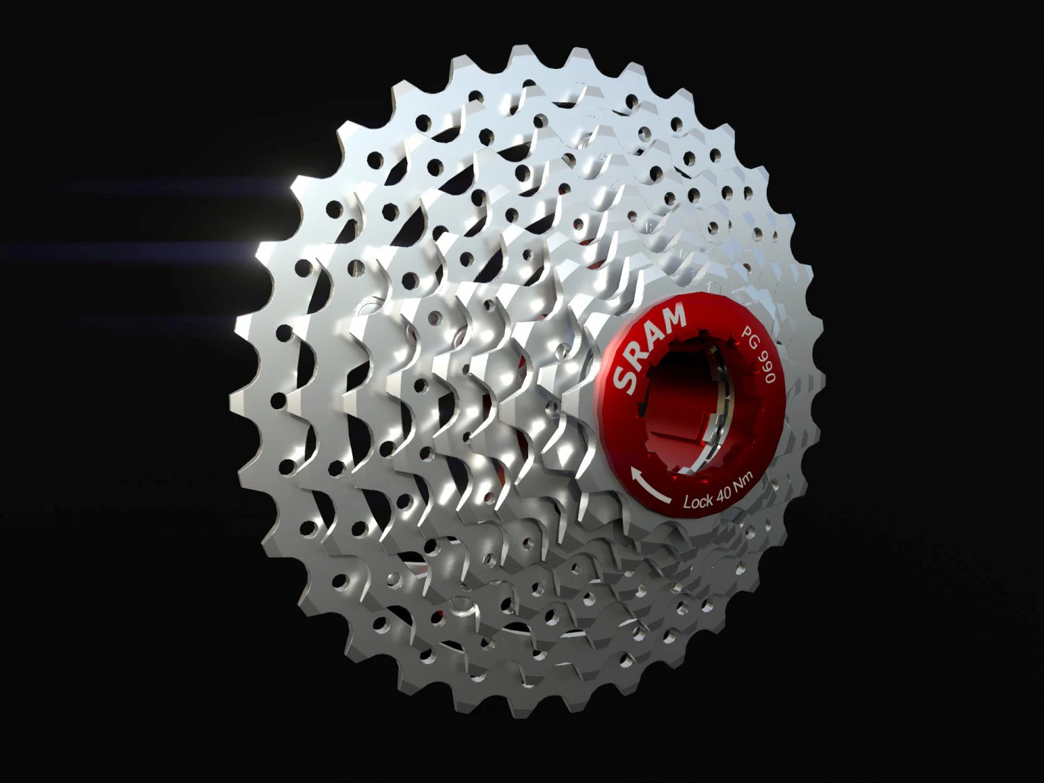 sram cassette pg990 3D Model .c4d .max .obj .3ds .fbx .stl .blend 