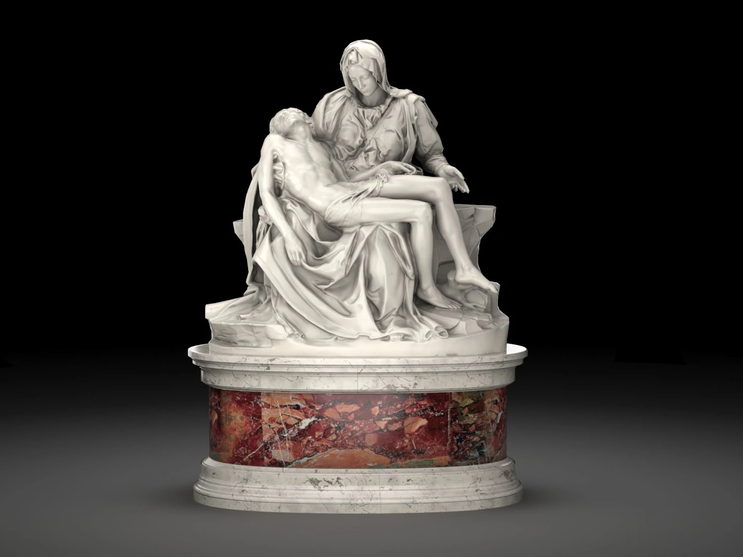 Piet&agrave; di Michelangelo Modello 3D .c4d .max .obj .3ds .fbx .stl .blend 