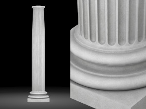 fluted column 3D Model
