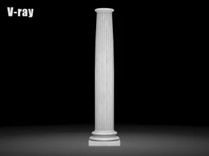 fluted column 3D Model