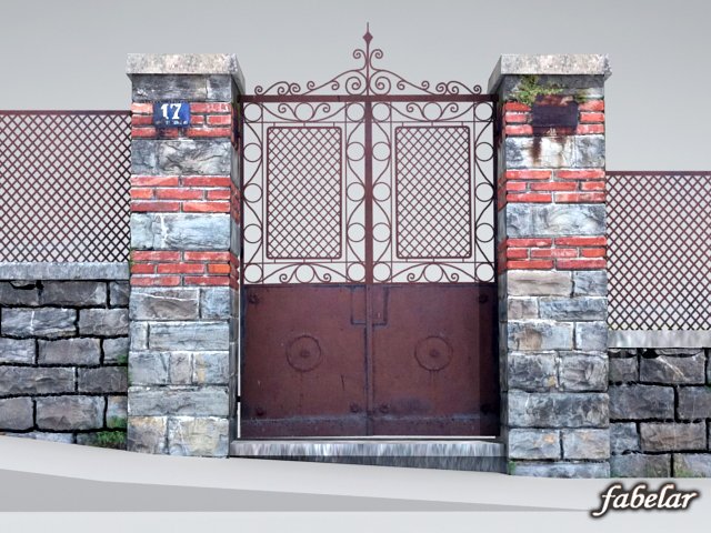gate 01 3D 模型 .c4d .max .obj .3ds .fbx .stl .blend 