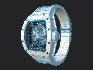 richard mille bubba watson rm 055 low-poly Modelo 3D