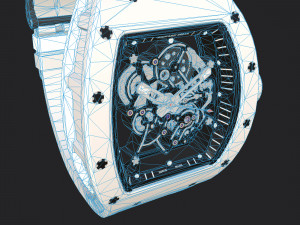 richard mille bubba watson rm 055 low-poly Modelo 3D
