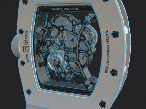 richard mille bubba watson rm 055 low-poly Modelo 3D