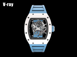 richard mille bubba watson rm 055 low-poly Modelo 3D