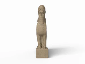 human-headed winged lion 3D Model