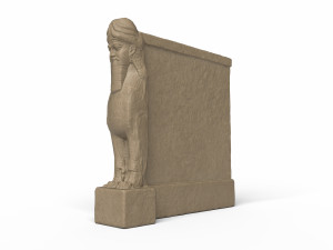 human-headed winged lion Modèle 3D