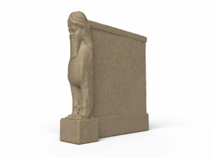human-headed winged lion 3D Model