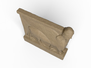 human-headed winged lion Modèle 3D